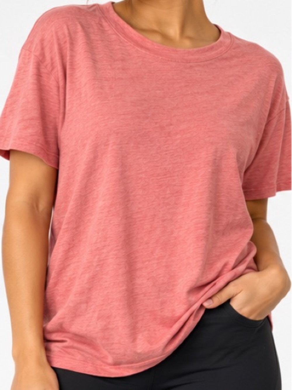 Lululemon Heathered Dusty Coral Pink Relaxed T-Shirt